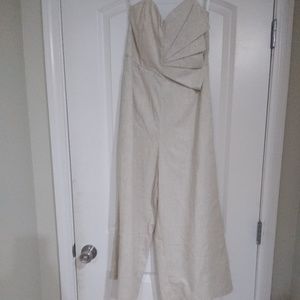 Linen culotte jumpsuit